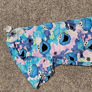 Cookie monster scrub top